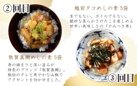 [047-f003] 定期便 「人気の海鮮丼の素 厳選3種」(計15食) 