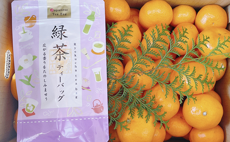 こたつみかん　静岡セット（お茶とワケありみかん約5kg）【配達不可地域あり】 果物 柑橘 フルーツ 冬 冬の味覚 デザート 温州みかん 緑茶 深蒸し茶 ティーバッグ 産地直送 静岡県産 