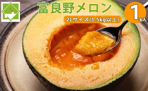 【2026年7月下旬～発送】北海道 富良野 メロン 2Lサイズ 1.5kg以上×1玉 (スイートベジタブルファクトリー) メロン フルーツ 果物 新鮮 甘い 贈り物 ギフト 道産 ジューシー おやつ ふらの ブランド 夏