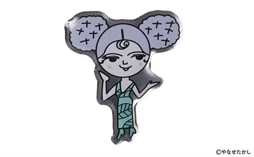 香美市イメージキャラクターピンバッジ（あじさいひめ） ピンバッジ バッジ やなせたかし やなせたかし先生デザイン 香美市限定 ふるさと納税限定 高知県 香美市
