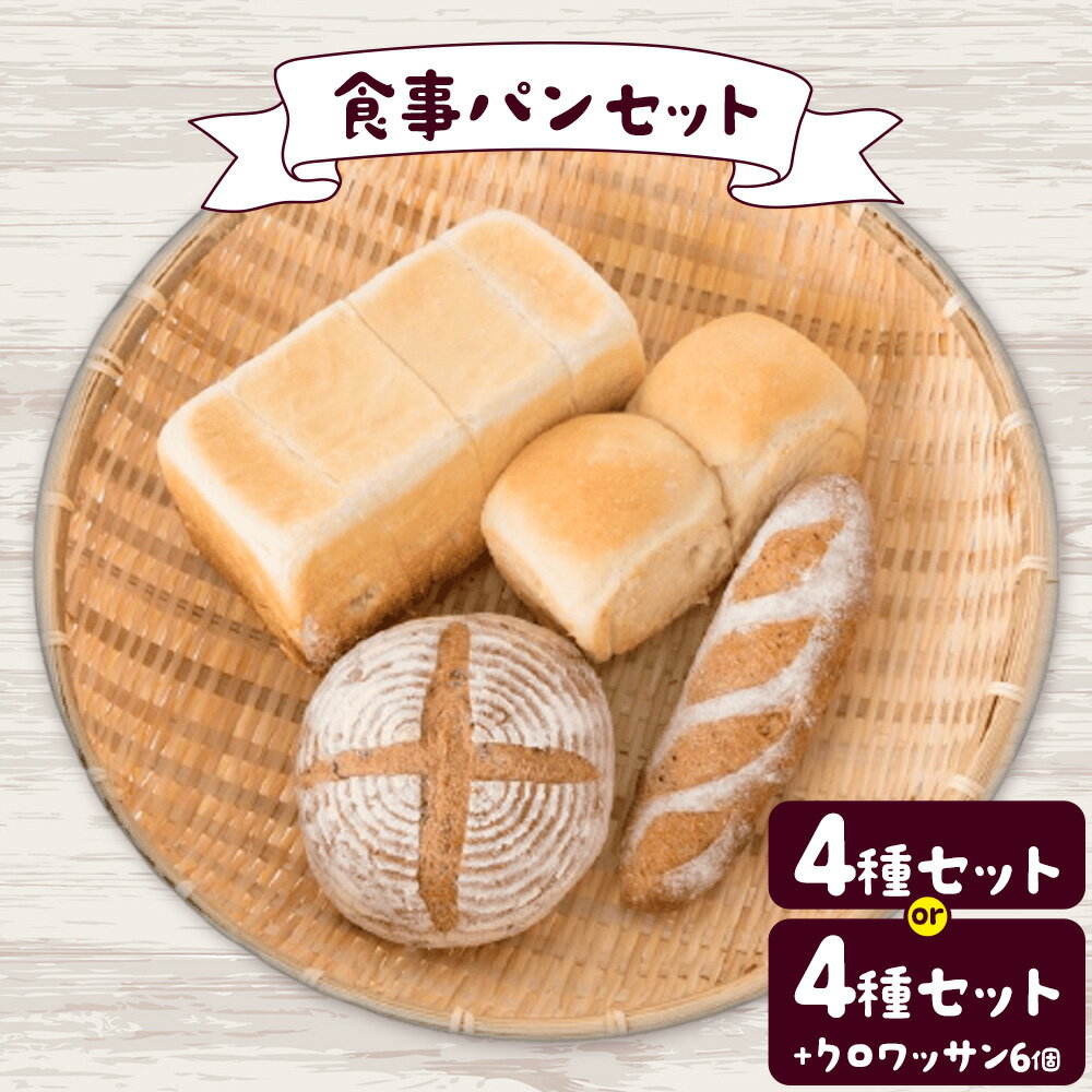 【ふるさと納税】もりのひと 食事パン セット もりのひと《30日以内に出荷予定(土日祝除く)》 鳥取県 八頭町 パン 食パン カンパーニュ 全粒粉 クロワッサン 送料無料