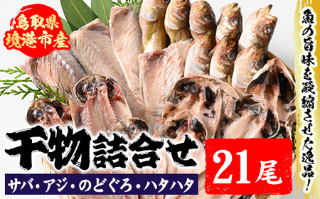 前浜干物セットＡ(計21尾) 国産 魚介 海鮮 海の幸 鯖 さば サバ フィーレ 鯵 あじ アジ のどぐろ ハタハタ 一夜干し 干物 干し物 地魚 冷凍 魚 塩サバ あじの開き 焼き魚 詰合わせ セット ギフト 贈答 【sm-AH001・sm-AH002】【大海】