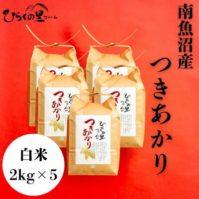 ふるさと納税 南魚沼市 【R8年産新米予約】しゃっきり艶やか!ひらくの里ファームの南魚沼産つきあかり　精米2kg×5袋