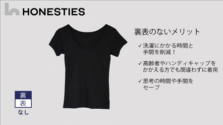 【特別寄附金額】[WOMENS]裏表なし インナープレミアム Tシャツ L(黒) 3枚【レディース 肌着 期間限定】
