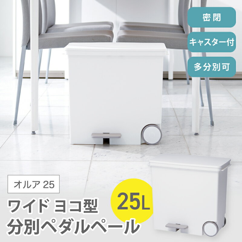 【ふるさと納税】オルア25ワイド　横型　分別ペダル　ペール　LBD-11／ライクイット　like-it　 オシャレ　ゴミ箱　日本製