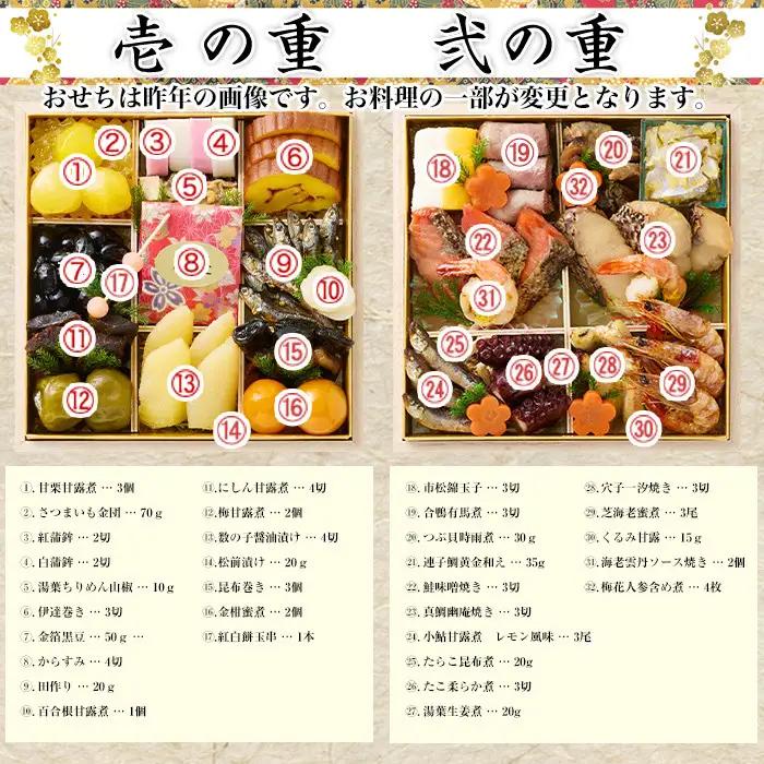 【京都木屋町・さつき監修】与段重 皐撰 約5～6人前｜京都 老舗料亭 本格おせち 贅沢 華やか 人気おせち
