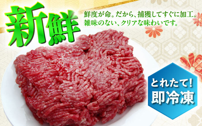猪肉 ミンチ 1kg 雲仙いのしし / ひき肉 肉 イノシシ ジビエ いのしし ハンバーグ / 南島原市 / 株式会社高田牧場 [SDB012]