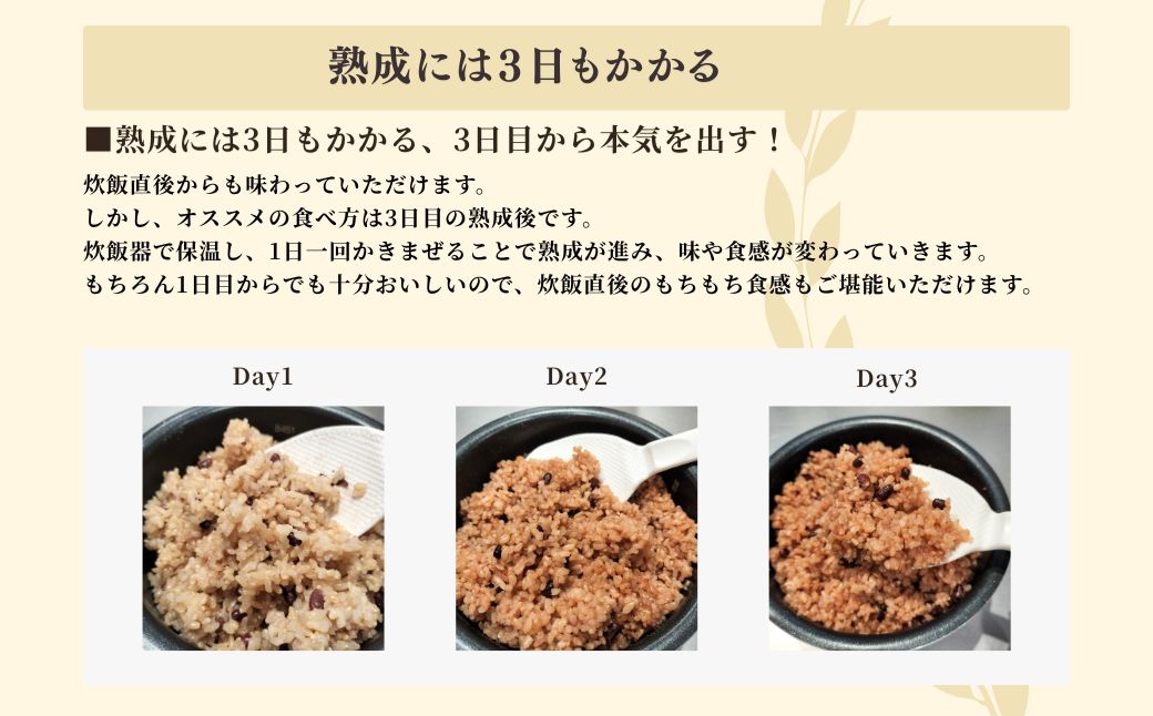 お家で簡単!＜ 熟成玄米ご飯(酵素玄米) ＞手作りセット 3合パック×6個 新潟県弥彦村産コシヒカリ | 新潟県産 玄米 こしひかり お米 こめ コメ 弥彦村産