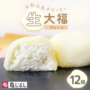 ふわふわクリーミー生大福プレーン 6個入り 2箱【大福 和菓子 生大福 スイーツ クリーム アイス おやつ 手土産 お取り寄せ ギフト グルメ 贈答 冷凍 亀印製菓 茨城県 水戸市】（MP-6)