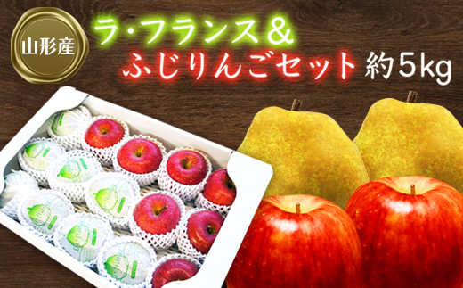 【2025年11月～12月発送】ラフランス＆ふじりんごセット約5kg_H072(R7)
