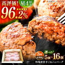 【ふるさと納税】【全3回定期便】牧場直営店の手作りハンバーグ（5個、8個、16個）【川崎畜産】お肉 肉 冷凍 加工品 おかず 惣菜 [IAX011]