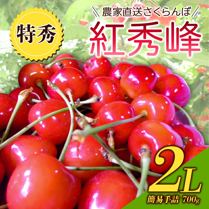 【ふるさと納税】 《2025年度先行受付》農家直送 山形県中山町産 さくらんぼ紅秀峰【特秀】 2L 簡易手詰 700g 鎌田農園 サクランボ フルーツ 果物 くだもの F4A-0286