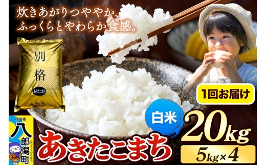 《令和8年産 新米》米 あきたこまち 20kg（5kg×4袋）【白米】秋田県産 [新米 米 コメ 白米 あきたこまち おいしい 美味しい 安全 自然の恵み]