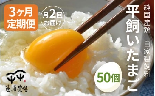 【定期便】平飼いたまご 50個×月2回×3ヶ月 【 定期便 選べる 選べる月数 平飼い卵  卵定期便 たまご定期便 非遺伝子組み換え 自家配合 たまご タマゴ  平飼い 卵 国産 純国産鶏 もみじの平飼い卵 京都奥丹波 綾部 京都 蓮ヶ峯農場 】