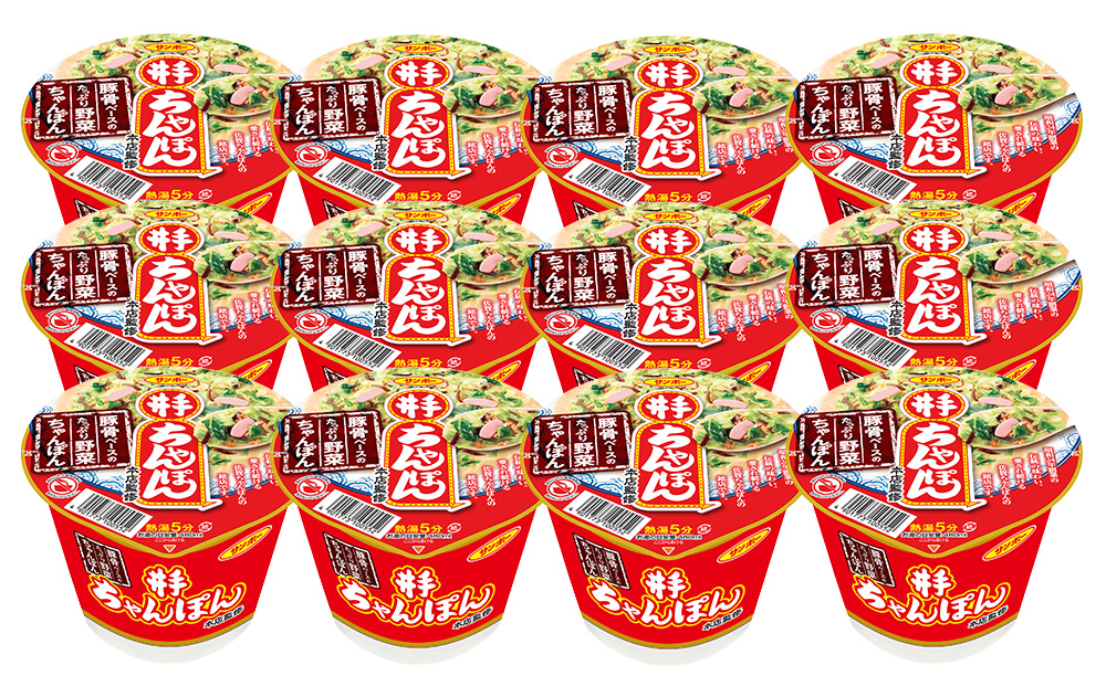 「井手ちゃんぽん」1ケース（計12個）【野菜たっぷり 美味いスープ 佐賀ちゃんぽんの人気店「井手ちゃんぽん」監修】K001080