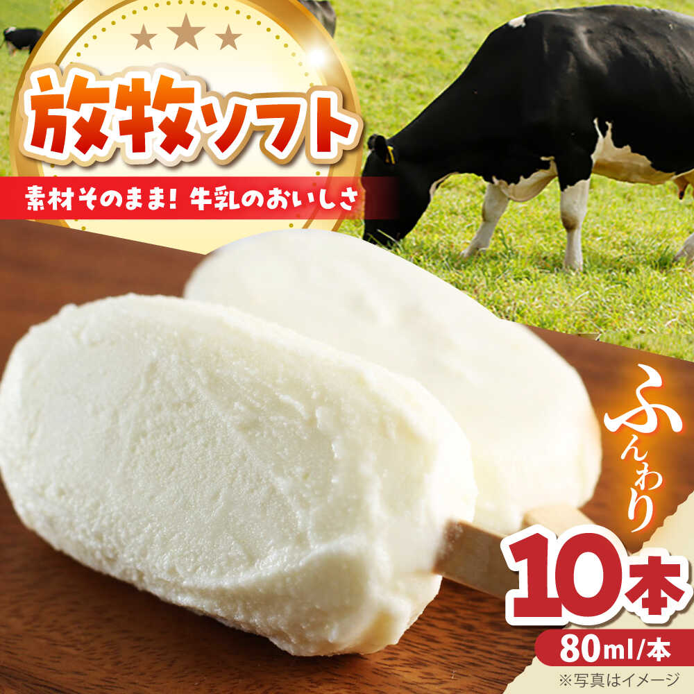 【ふるさと納税】北海道 朝搾り 放牧ソフト 80ml×10本　《 足寄町 》【ありがとう牧場】 アイス ラクトアイス ソフト ソフトクリーム おすすめ 人気 贈り物 ギフト スイーツ 牧場 牛乳 生乳 ミルク 朝搾り お取り寄せ 足寄町産 北海道産 [BEAH005]