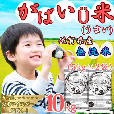 ふるさと納税 伊万里市 がばいU米(うまい) ブレンド米 【無洗米】10kg(5kg×2袋) お米マイスター厳選(伊万里市)