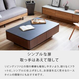 リビングテーブル 120cm MLT-211＜オークホワイト＞【モーブル】【大川家具】