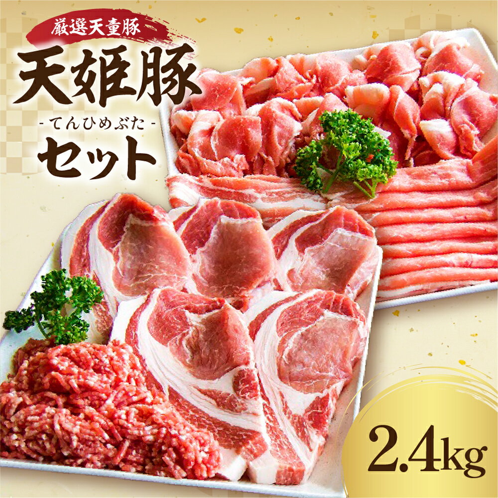 【ふるさと納税】 天姫豚 セット 2.4kg 国産 豚肉 もも かた バラ ロース 厚切り バラ スライス ヒレ ブロック ミンチ 冷凍 米飼料 ご家庭用 お取り寄せ グルメ 食品 送料無料 なごみ農産 【 山形県 天童市 】