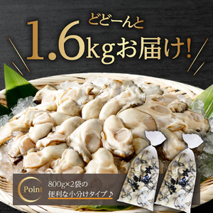 【2025年3月下旬発送】ナバラ水産 生牡蠣 むき身 1.6kg (800g×2袋)生食可能 生食用 冷蔵便 国産 生牡蠣 音戸産 牡蠣 カキ 旨味 濃厚 新鮮 美味しい 殻むき不要 アレンジいろいろ