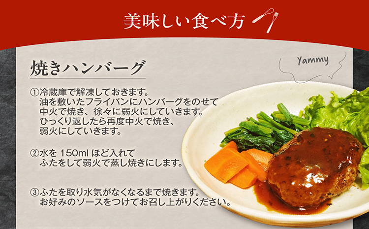 知多牛100％手作りハンバーグ　120g×6個入り