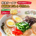 【ふるさと納税】【全6回定期便】博多ラーメン 20食セット（福岡名物豚骨ラーメン）本格派こだわり 半生めん《築上町》【株式会社マル五】69000円 [ABCJ037]