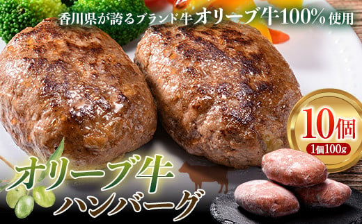 
極上オリーブ牛100％使用ハンバーグ 限定1カ月2セット 手ごね 黒毛和牛 冷凍 おかず グルメ 食品 四国 F5J-476
