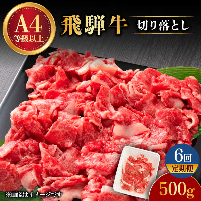 【ふるさと納税】【 6回 定期便 】【 飛騨牛 】 切り落とし 500g × 6回 ( 計 3kg ) 和牛 ブランド牛 国産 多治見市/肉の丸長 [TAZ013]