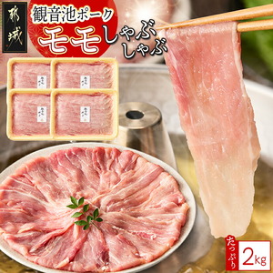 「観音池ポーク」モモしゃぶしゃぶ2kg_MJ-15-008_(都城市) 都城産 観音池ポーク モモしゃぶしゃぶ肉 真空パック しゃぶしゃぶ用 豚肉 ブランドポーク