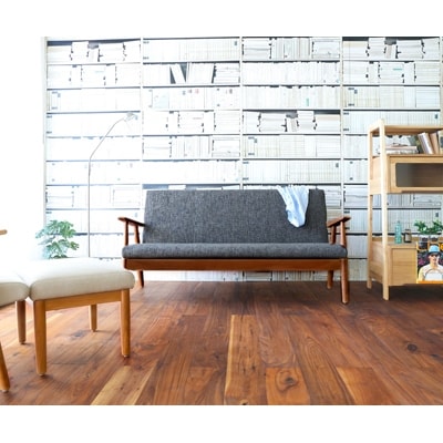 旭川家具 宮田産業 JETHRO(ジェスロ) 3人掛けソファ チーク色_00998【1155203】