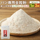 【ふるさと納税】【選べる定期便】【パン専用】オーガニック 全粒粉 小麦粉 1kg 1袋/3袋 3ヶ月/6ヶ月/12ヶ月 選べる内容量 定期便 熊本県菊池産 熊本県産 菊池産 保存便利 チャック付袋 スタンド パン作り 熊本県産 九州産 送料無料