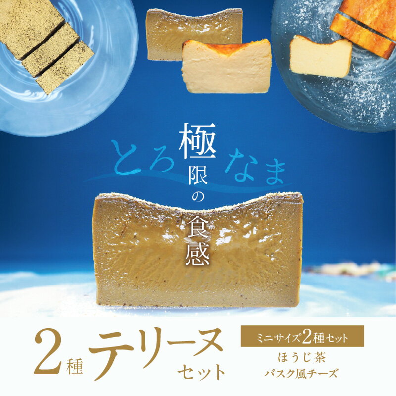 【ふるさと納税】ミニサイズ ほうじ茶 バスク風 チーズ 2種 テリーヌ セット グルテンフリー 保存料不使用 クリームチーズ サワークリーム スイーツ デザート おやつ 冷凍 国産 専門店 人気 安心 安全 フレンチシェフ 愛知県 碧南市 お取り寄せ お取り寄せスイーツ 送料無料