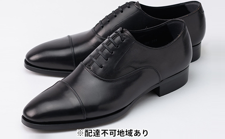 革靴 ビジネスシューズ 手染め 黒 国産 革靴 22.5cm