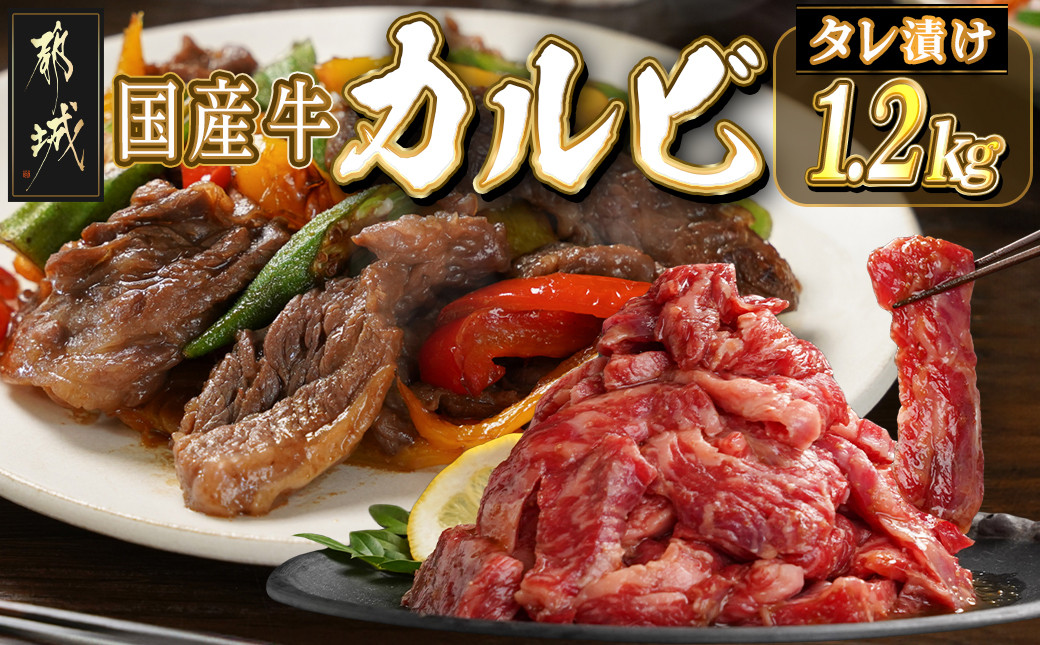 
                  国産牛カルビ タレ漬け1.2kg_14-8401_(都城市) 国産 カルビ 甘辛タレ漬け 旨カルビ 焼肉 焼き肉 BBQ 炒め物にも ご飯が進む!
                