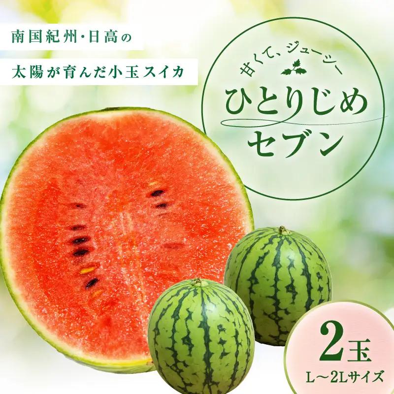 南国紀州・日高の太陽が育んだ小玉スイカ（ひとりじめセブン）《先行予約2027年5月中旬より順次発送予定》【配送不可地域：北海道・沖縄・離島】【0412-4】
