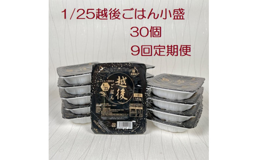 【たんぱく質調整食品】【9か月定期便】 1/25 越後ごはん 小盛 140g×30個×9回 バイオテックジャパン 越後シリーズ 1V29198
