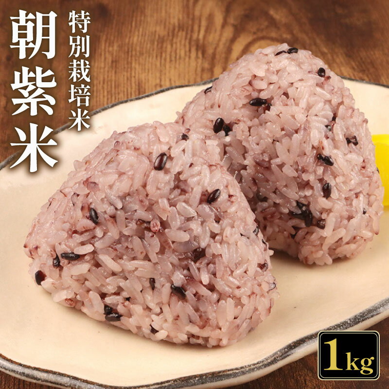 【ふるさと納税】 朝紫米 特別栽培米 1kg 古代米 雑穀 雑穀米 紫米 もち米 黒もち米 減農薬 栄養 健康 米どころ ご飯 新発田産 新潟 米 お米 こめ させ農園 新潟県 新発田市 sase009