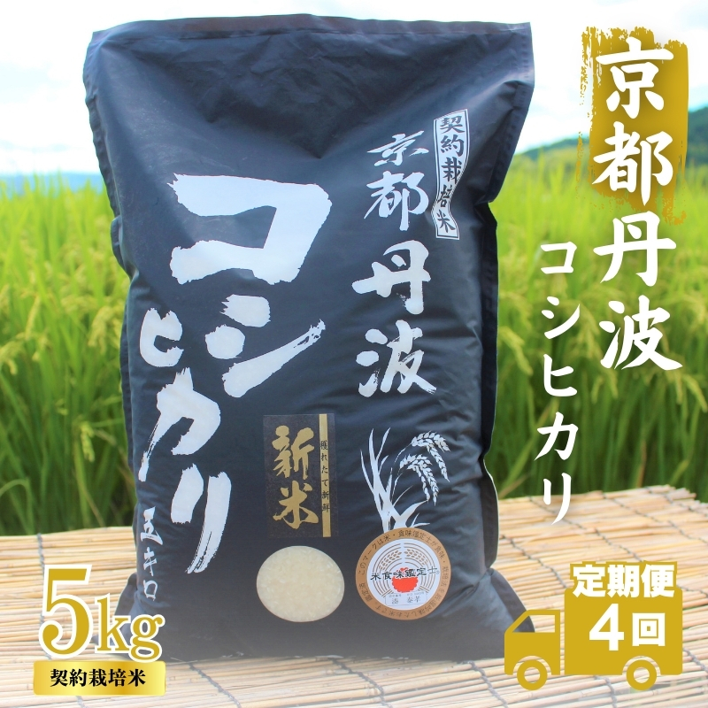 【4カ月定期便】令和7年産 京都丹波産 こしひかり 5kg 合計20kg