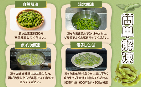 ≪小分けパック≫南国育ちのおいしい枝豆1kg≪みやこんじょ特急便≫_LE-3323-Q_(都城市) 塩ゆで 枝豆 急速凍結おつまみ おかず いろどり 小分け250g