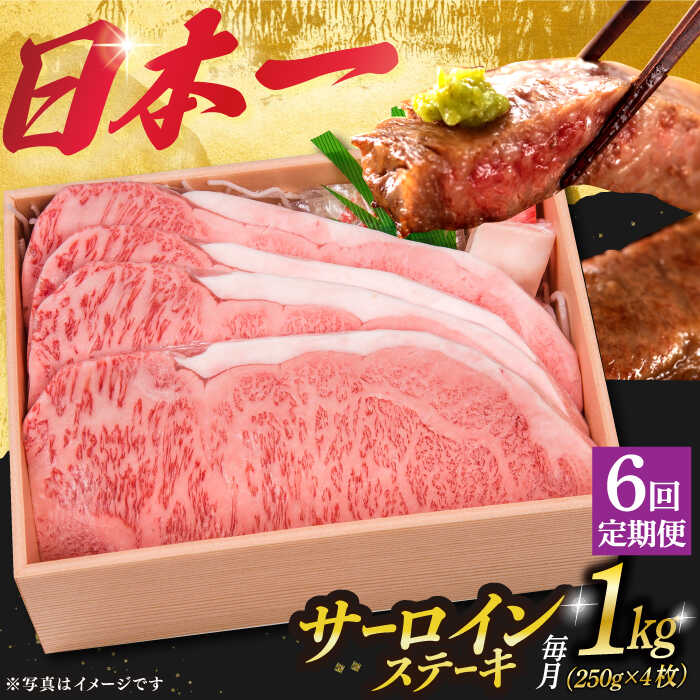 【ふるさと納税】【6回定期便】 特選 サーロイン ステーキ 長崎和牛 A5 4枚 計1kg 《小値賀町》【株式会社 OGAWA】[DBJ016] サーロインステーキ ステーキ 贅沢 BBQ 定期便 30万円 以上 牛ステーキ 国産