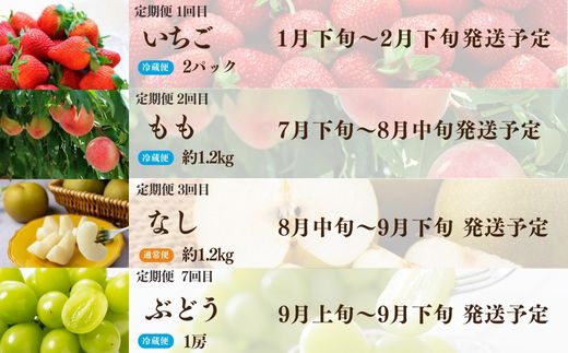 No.2825【2025年発送分】フルーツ４種定期便