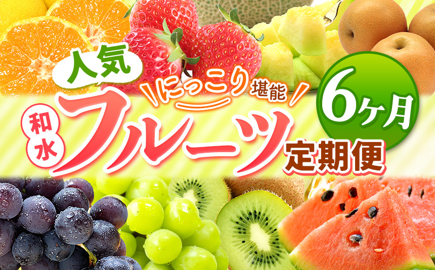 
【 定期便 6回 】 2か月毎 ニッコリ 堪能 ！ 人気 フルーツ ご家庭用 熊本県なごみ町 | 熊本県 熊本 くまもと 和水町 なごみ フルーツ 果物 いちご みかん 不知火 スイカ メロン イエローキング 肥後グリーン キウイ ぶどう シャインマスカット 梨 柿 厳選 旬 定期 定期便
