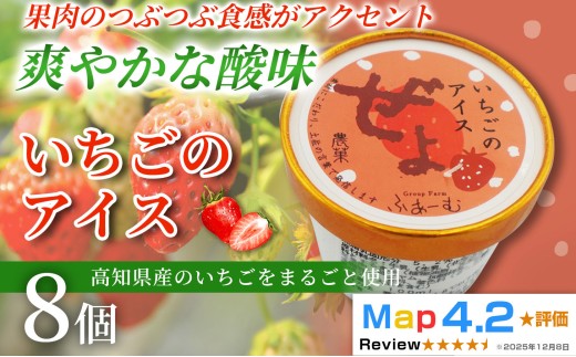 いちご アイス 100ml×8個 アイスクリーム 人気 ご当地アイス 高知県 イチゴ 苺 いちご味 いちごアイス スイーツ デザート お菓子 おやつ ヘルシー 高知県産   氷菓 手作り 酸味 甘み 濃厚 ジューシー 果物  フルーツ 話題 定番 ホームパーティー おもてなし 詰め合わせ 贈り物 贈答 冷凍 ギフト プレゼント ロングセラー リピート 安芸市 高知県