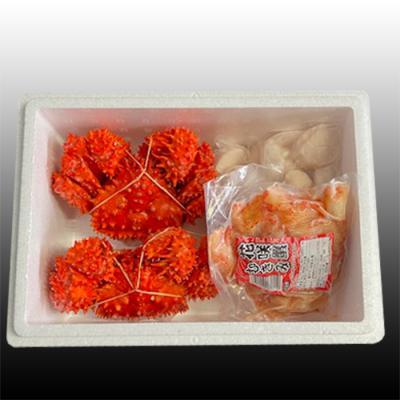 ふるさと納税 根室市 花咲かに2尾、花咲かにむき身300g、ほたて貝柱500g F-70002 |  | 01
