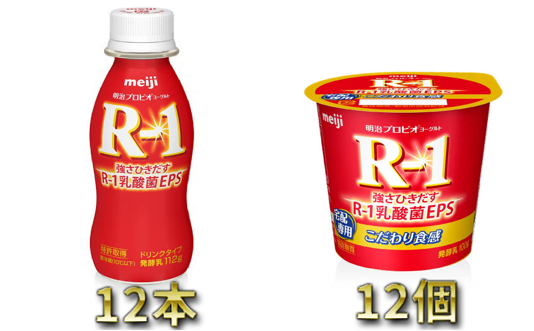 
明治R-1 ドリンクタイプ 12本・食べるタイプ 12個
