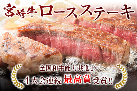 鰻楽 国産 うなぎ 1尾 & 宮崎牛 ロースステーキ 1枚 250g ＆ 宮崎牛 ウデ スライス 500g 土用 丑の日 BBQ ごちそう 牛肉【C128-2510-90】