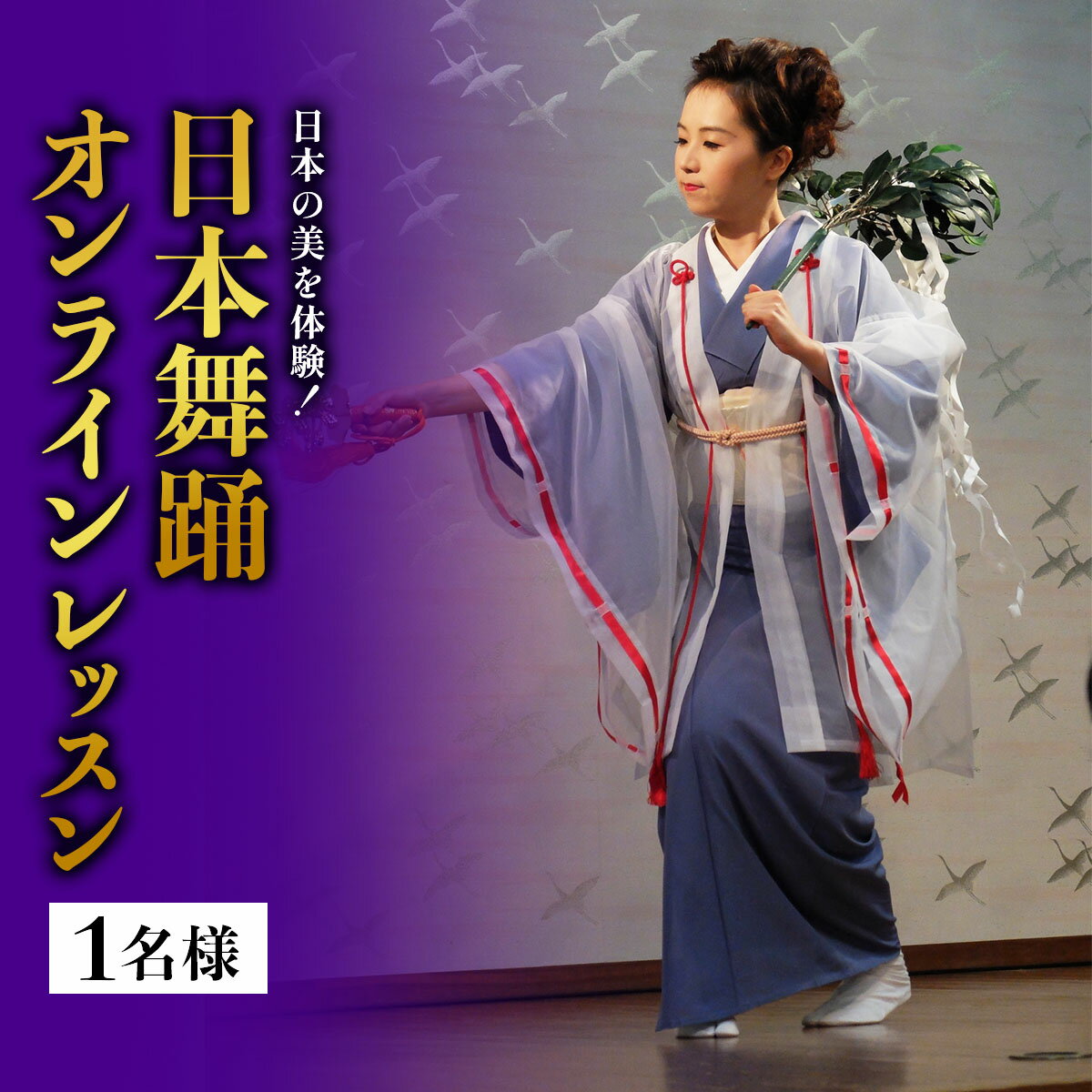 【ふるさと納税】日本の美を体験！簡単に楽しく日本舞踊 オンラインレッスン(1名様)｜体験 初心者 チケット レッスン [1089]