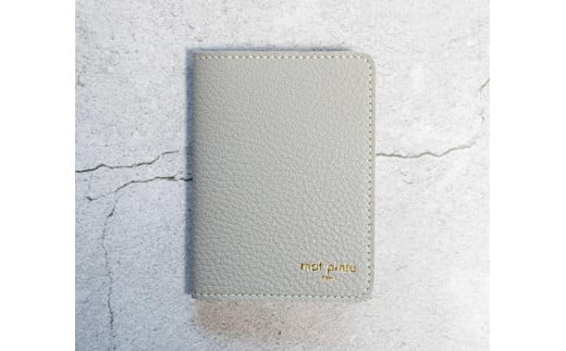 maf pinto (マフ ピント) レザーカードケース クリアポケット ライトグレー ADRIA LINE 本革 日本製