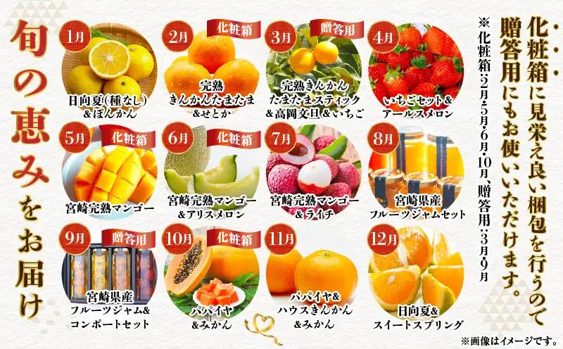 南国宮崎のフルーツ12ヶ月定期便 くだもの フルーツジャム コンポート