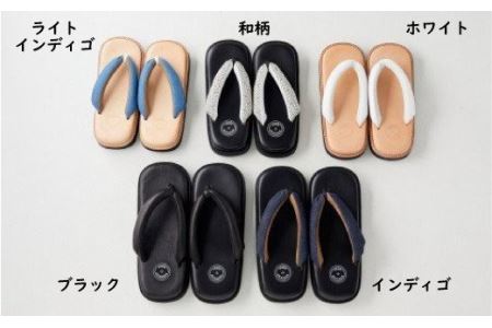 レザー雪駄サンダル　サン駄（江戸前ｓａｎｄａｌ）（サイズ：M、カラー：ライトインディゴ）